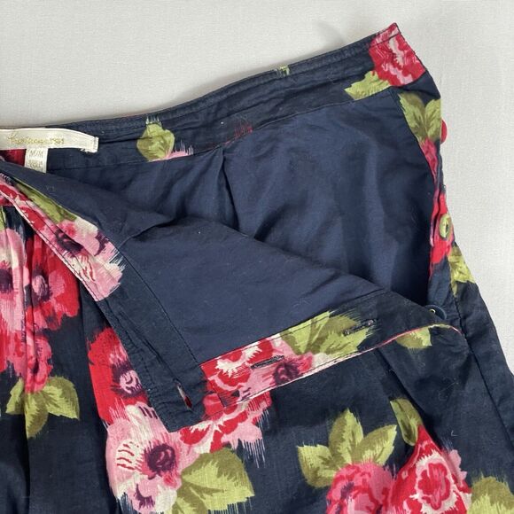 Heritage 1981 Pull On Full Mini Skirt Women’s M Blue Pink Floral Dbl Lined Vtg - Picture 4 of 12